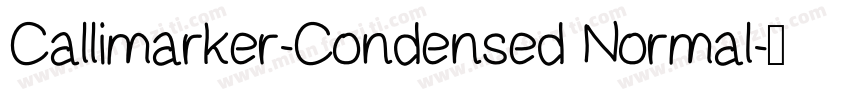 Callimarker-Condensed Normal字体转换